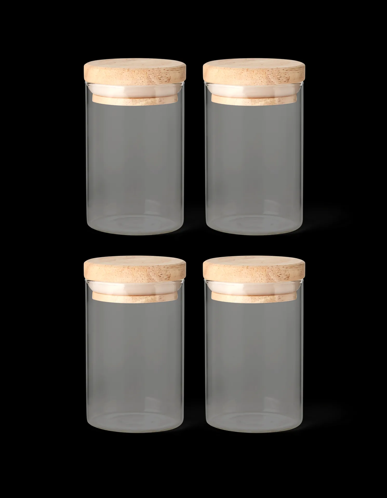 Aufbewahrungsgläser Mit Deckel 4er-Pack