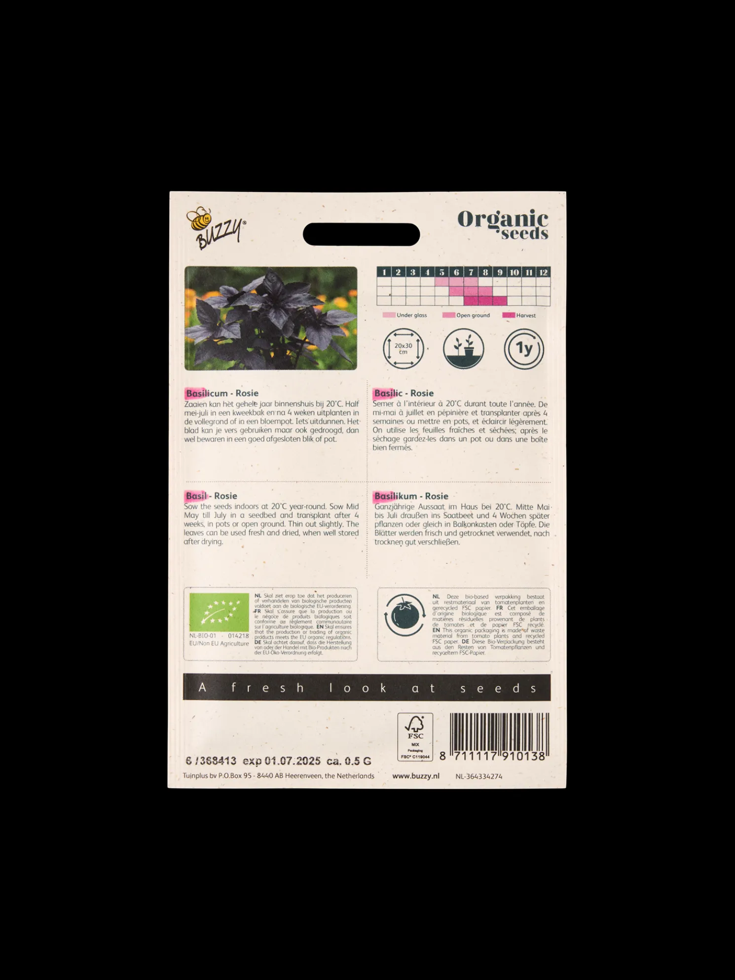 Buzzy® Bio-Basilikum Rosie