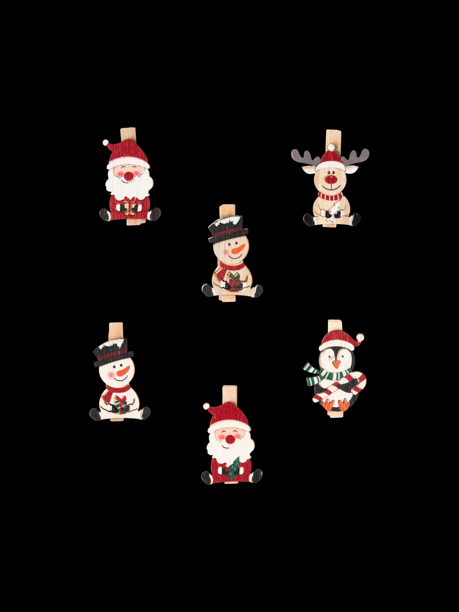 Dekorative Weihnachtsklammern