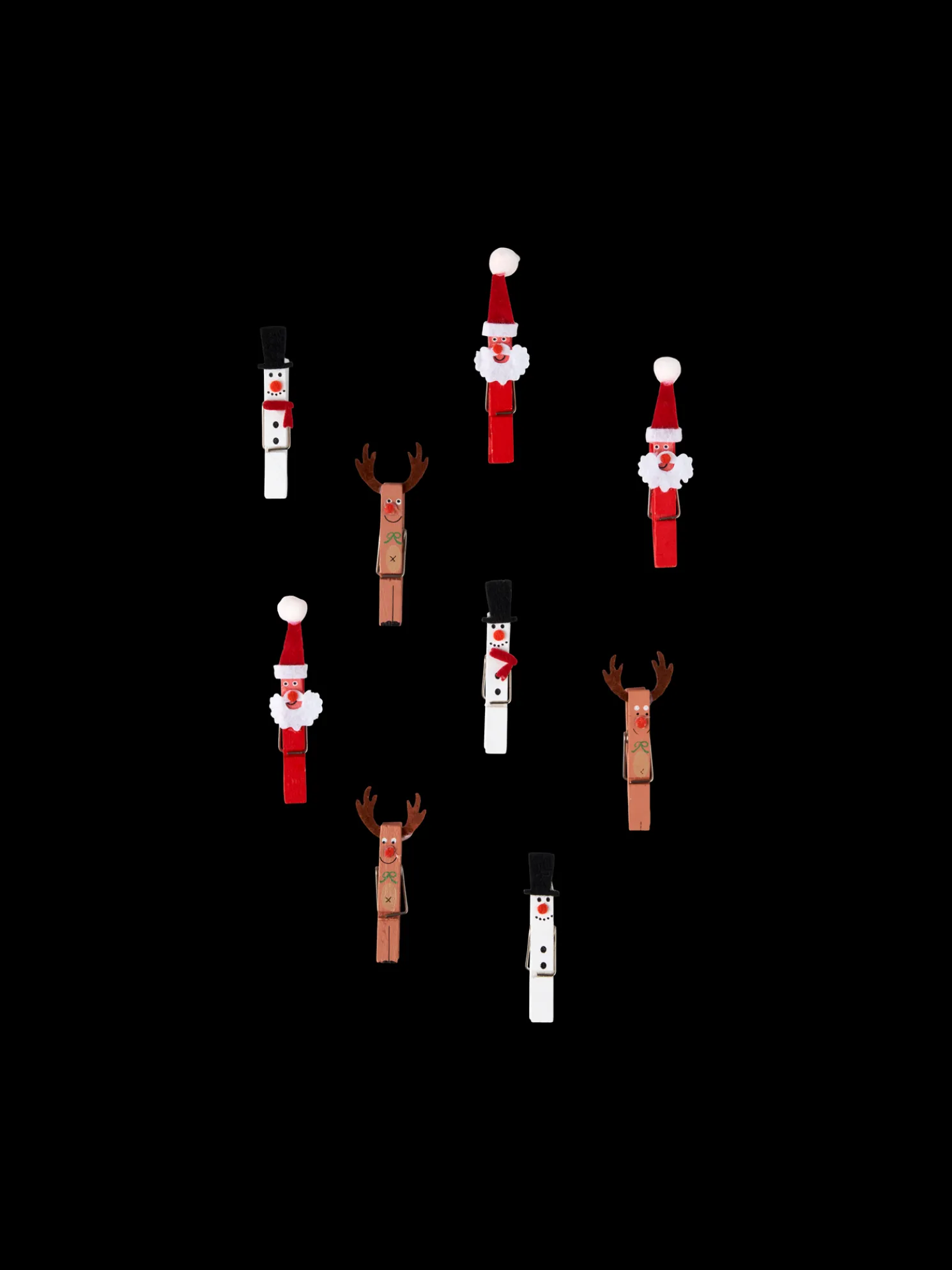 Dekorative Weihnachtsklammern