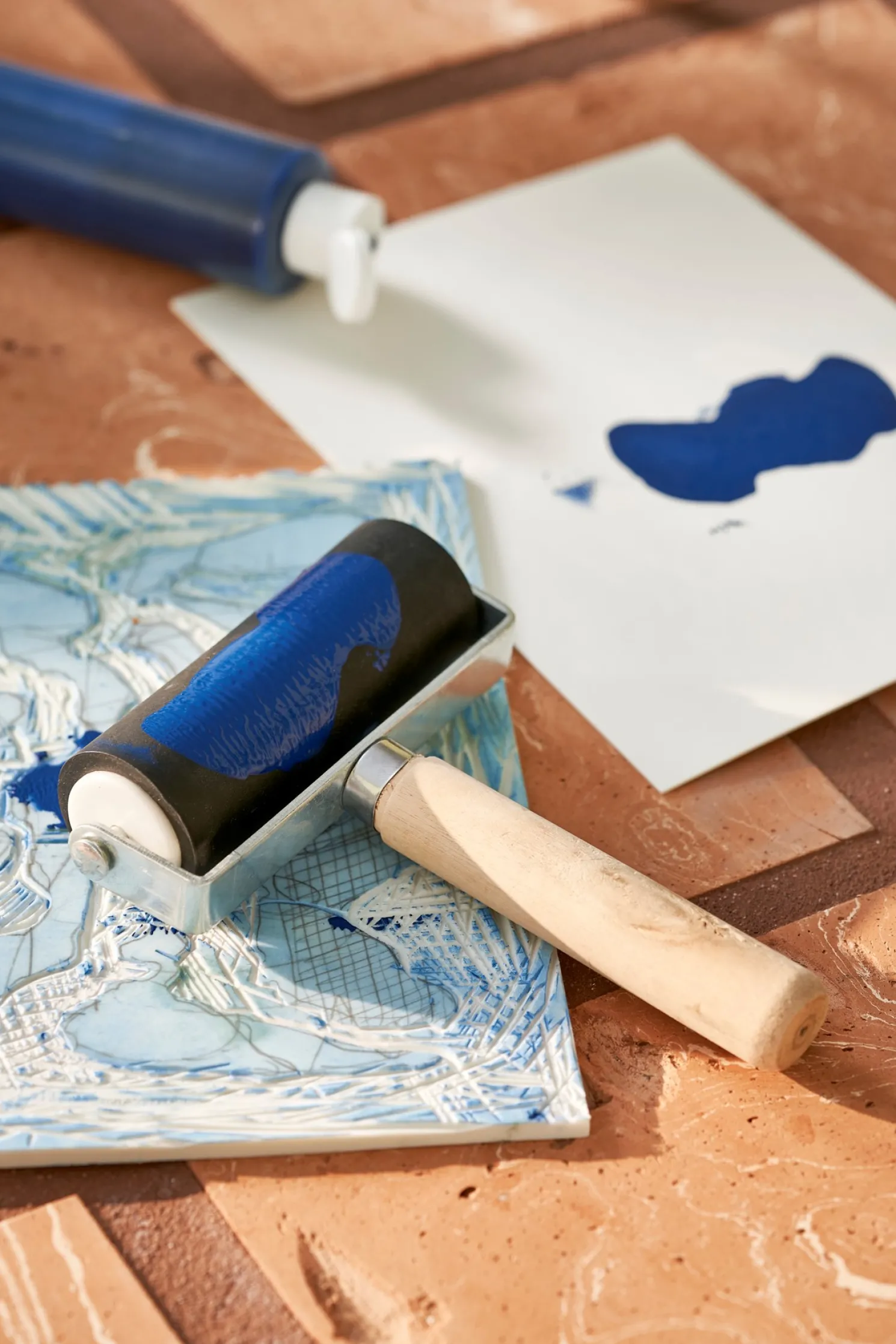 Farbwalze Für Linolschnitt