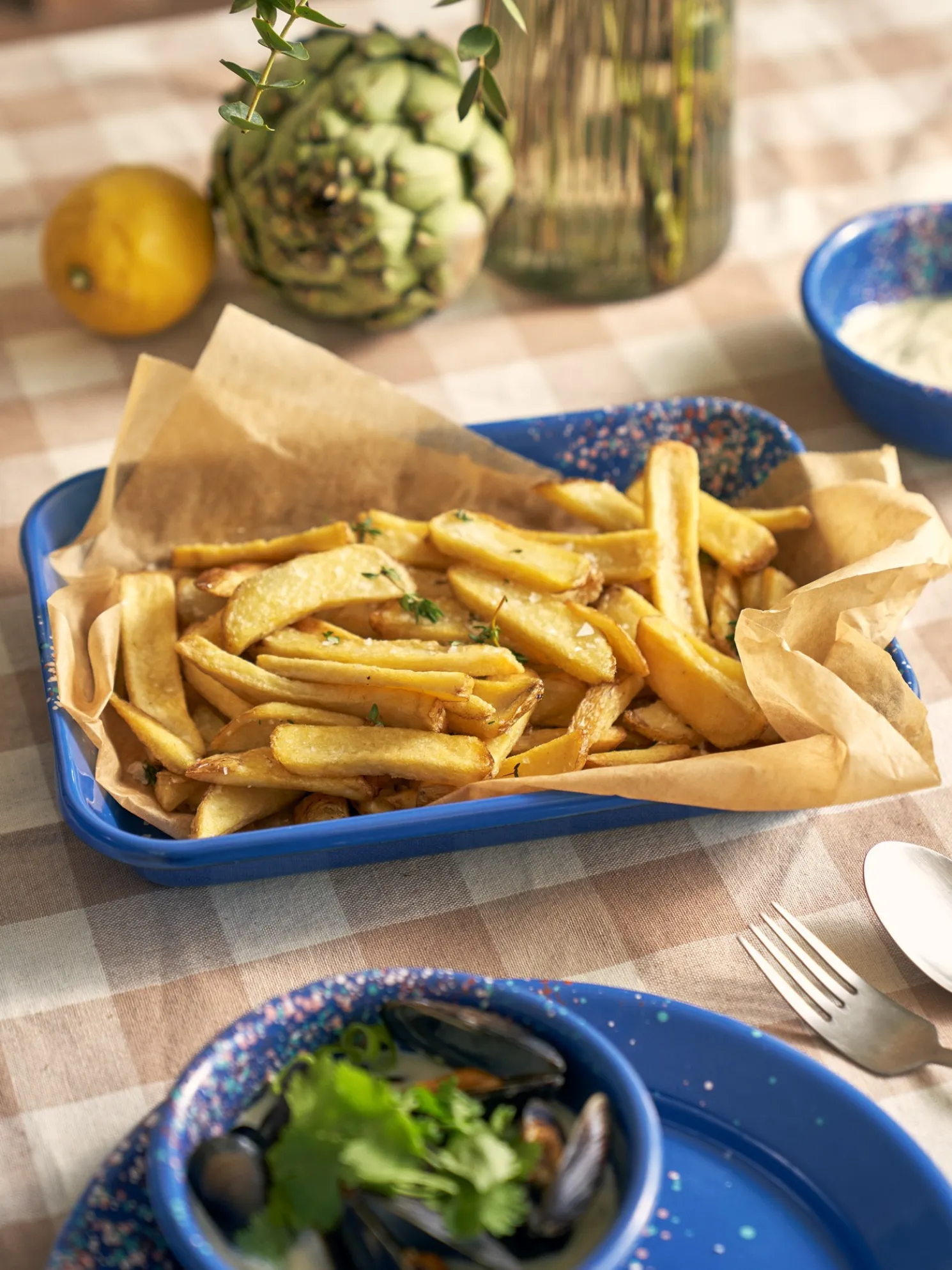 Flow Fest Tablett Groß - Blau