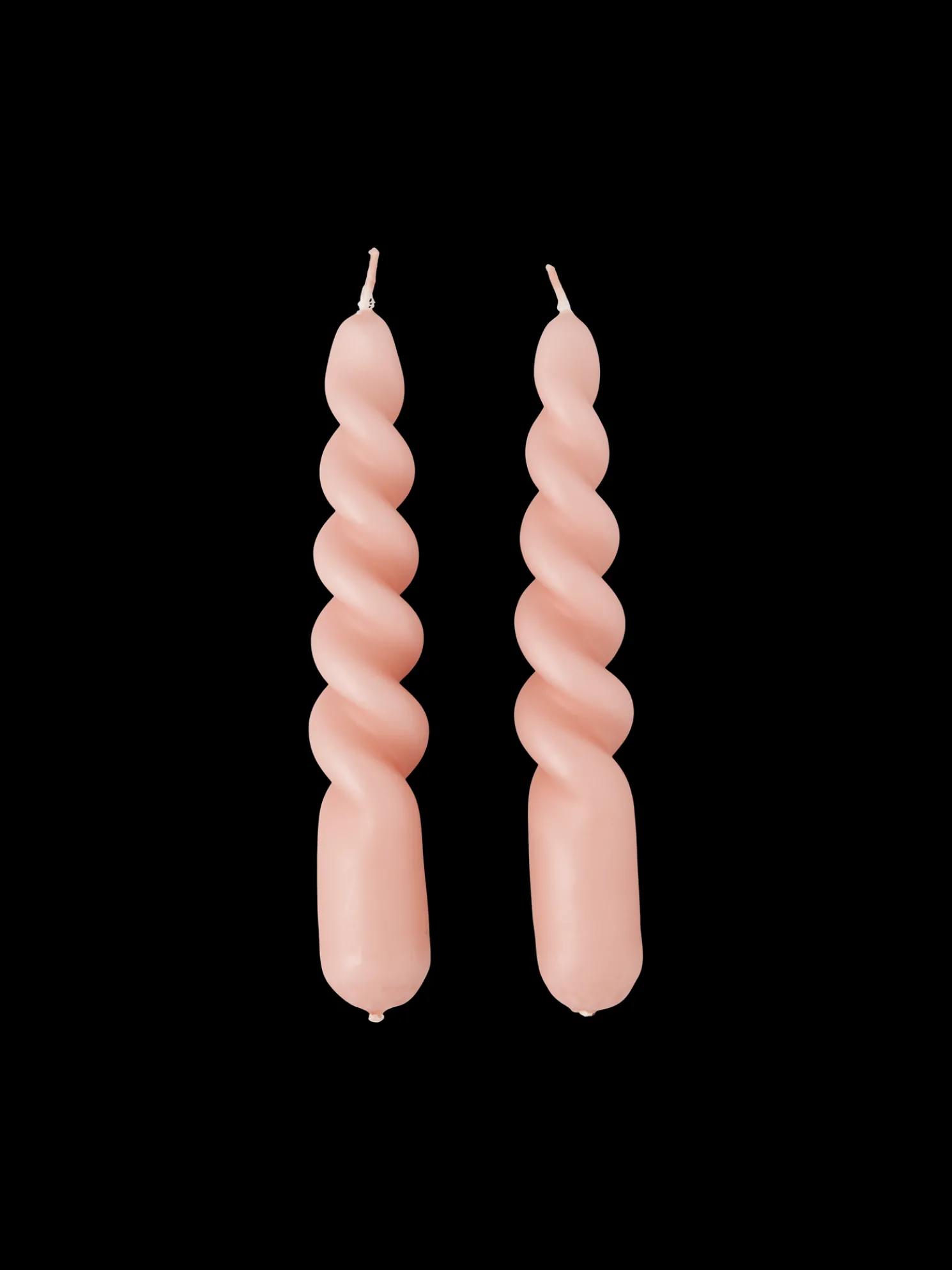 Gedrehte Kerze 14 Cm 2er-Pack