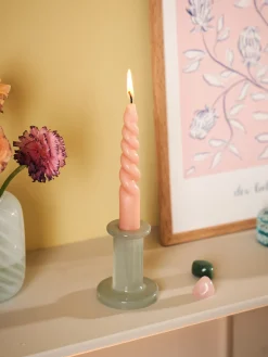 Gedrehte Kerze 14 Cm 2er-Pack