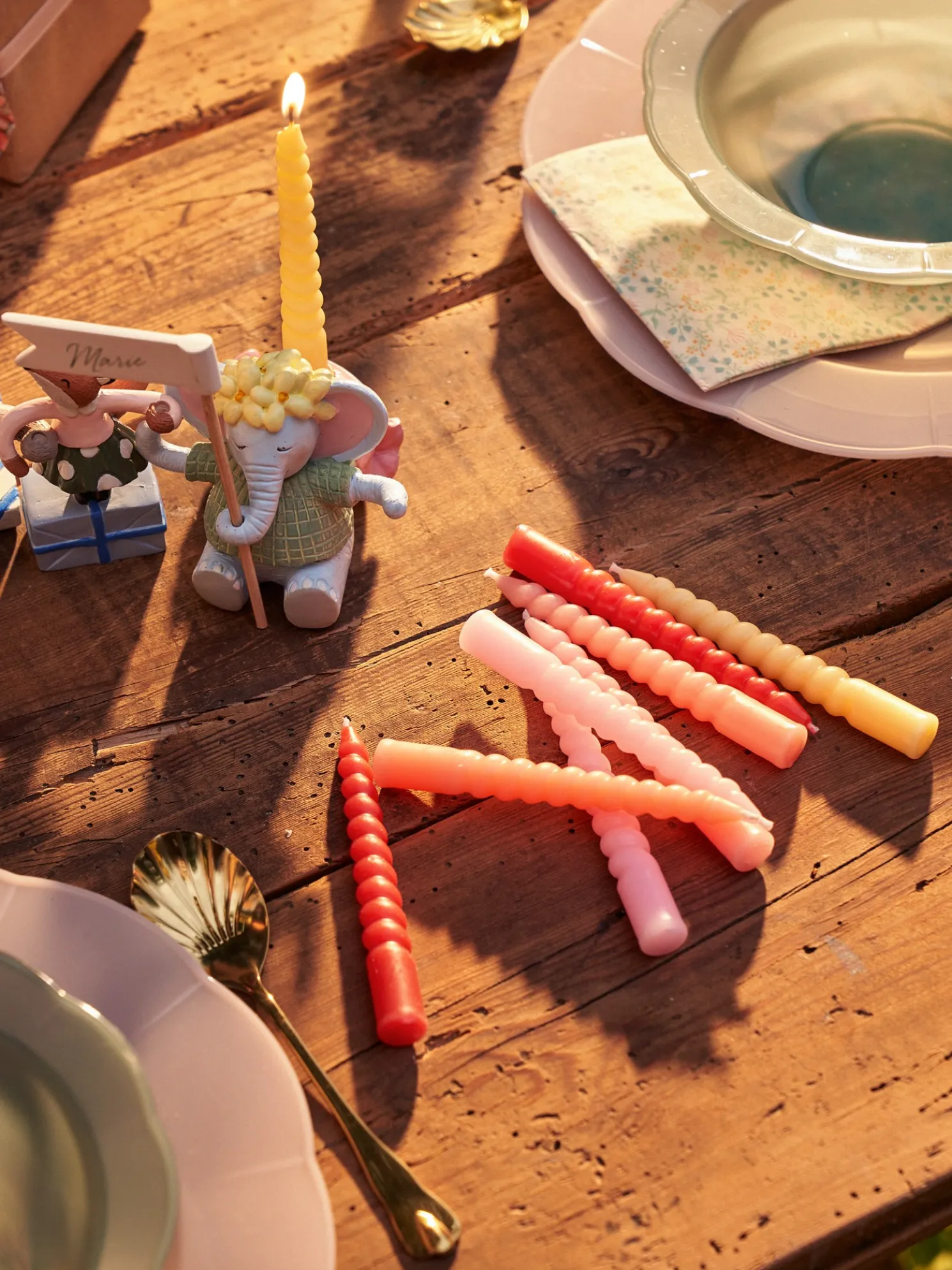 Gedrehte Kerzen 10 Cm