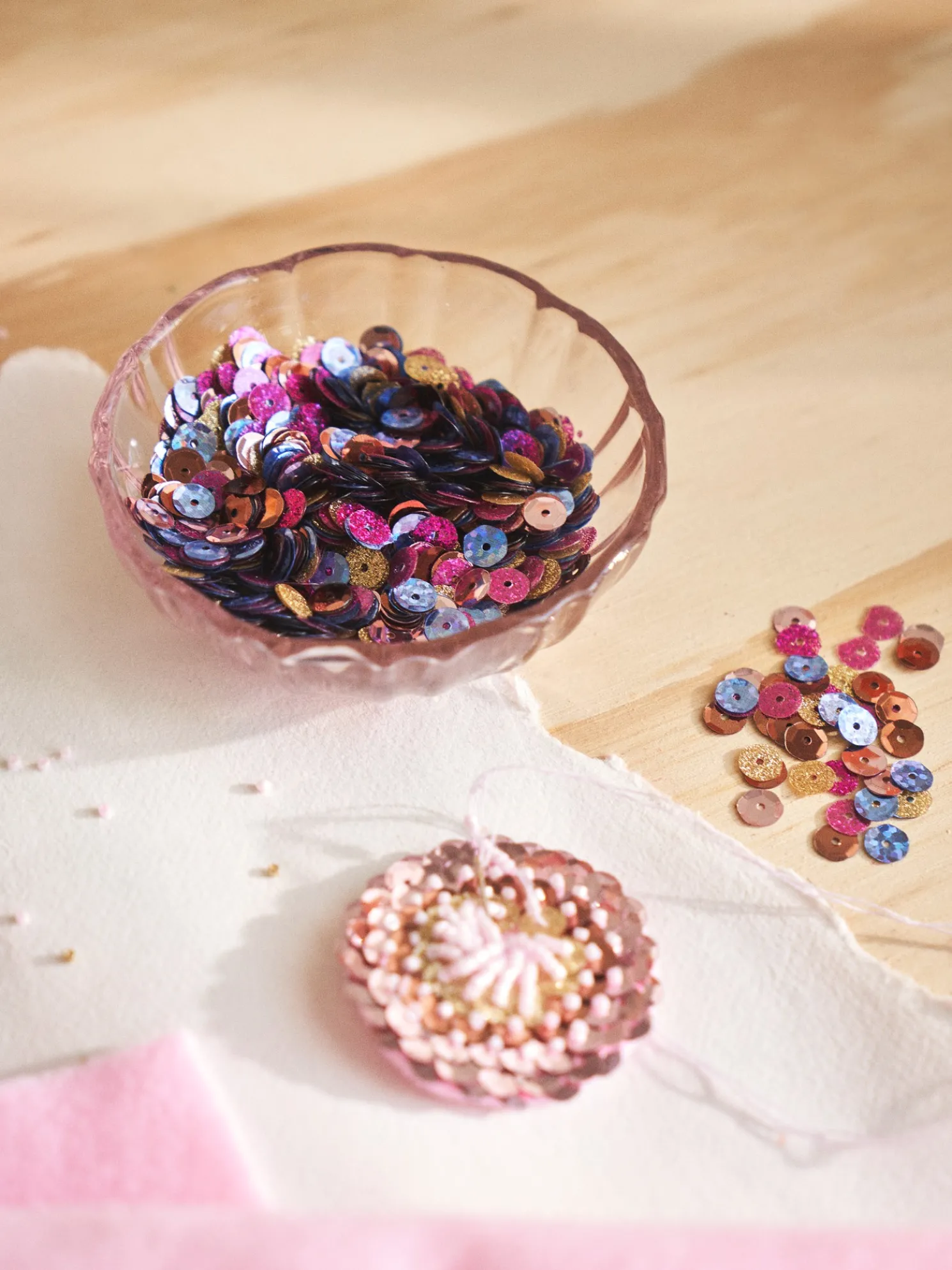 Gemischte Pailletten