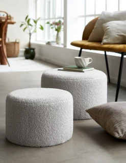 Hocker Mit Teddy-Stoff