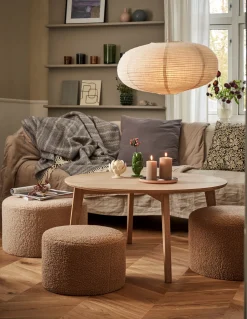 Hocker Mit Teddy-Stoff