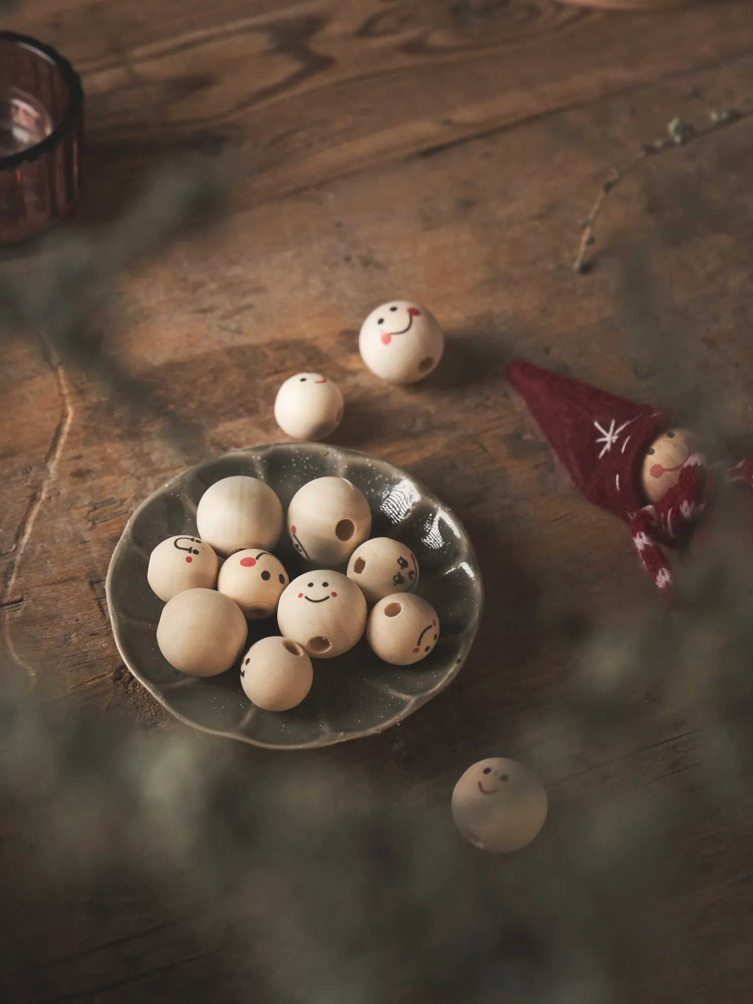 Holzperlen Mit Gesichtern