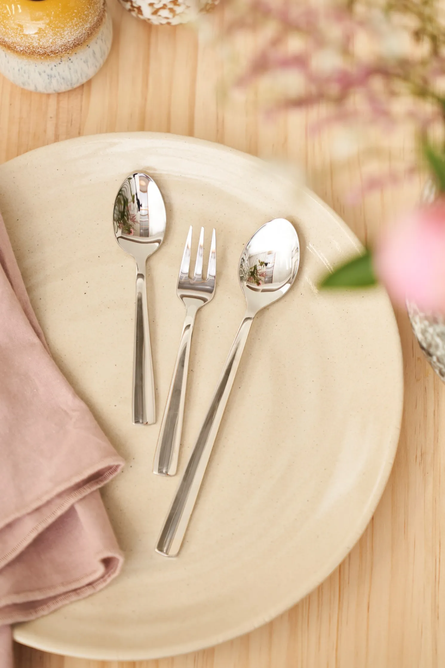 Kuchengabel Mit Glänzender Oberfläche