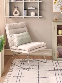 Loungesessel Mit Bouclé-Stoff