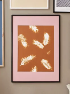 Poster Feather Dark Mustard 40 X 50