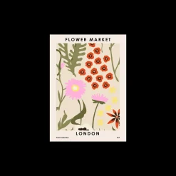 Poster Flower Market London 50 X 70