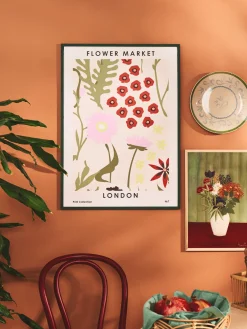 Poster Flower Market London 50 X 70