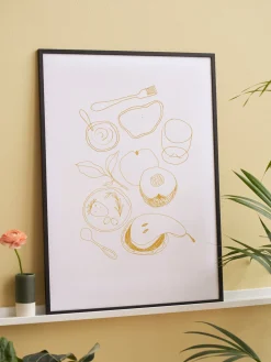 Poster Køkkenkunst Gelb 50 X 70