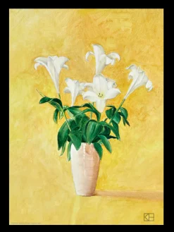 Poster Lilien In Vase 50 X 70