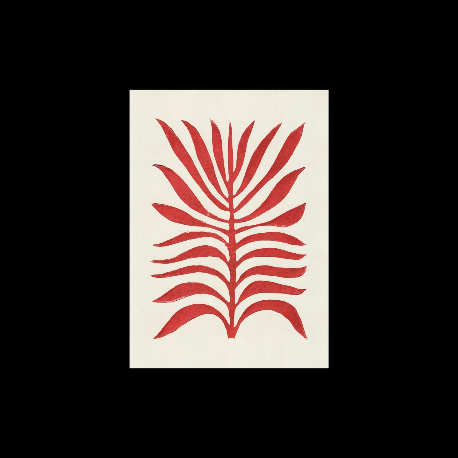 Poster Red Branch / Lino Print A3