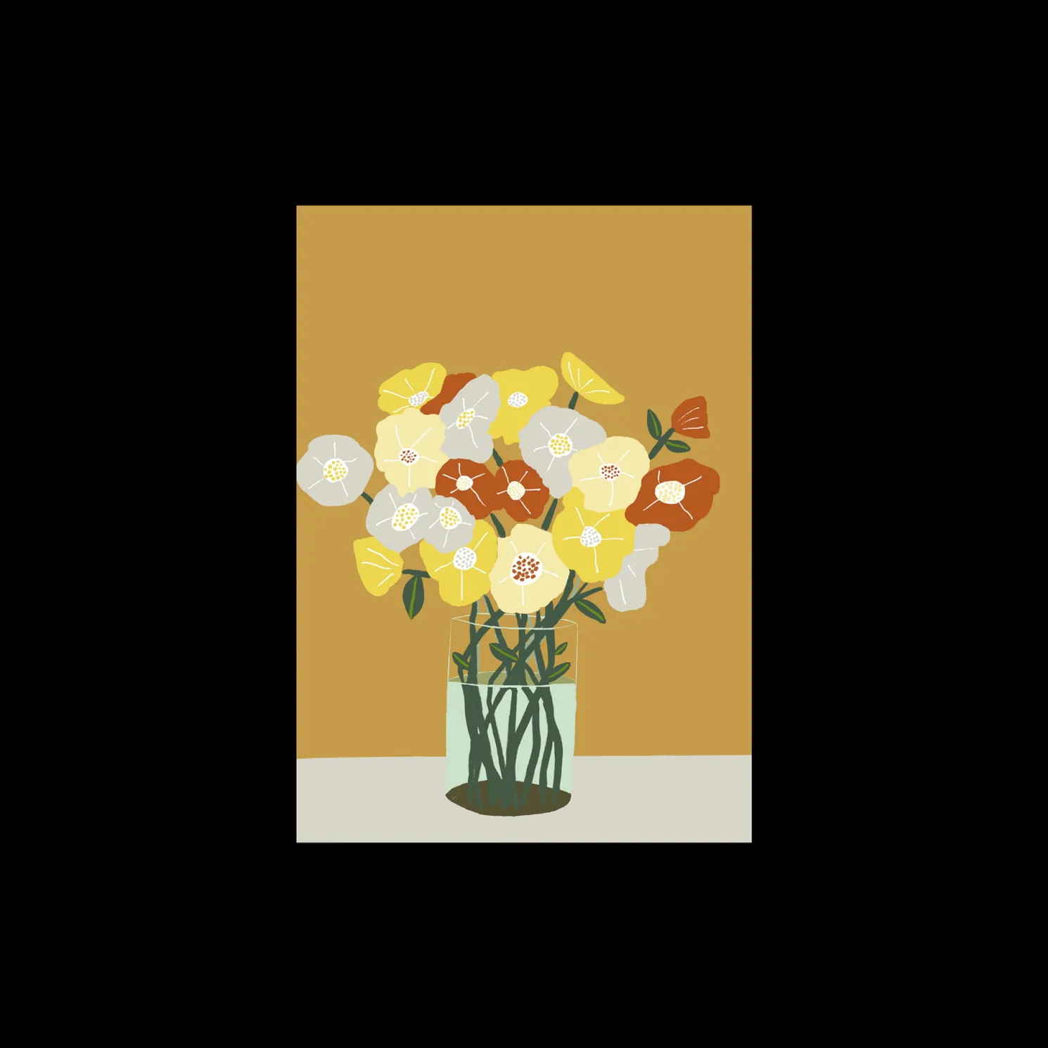 Poster Vase Of Flowers A3