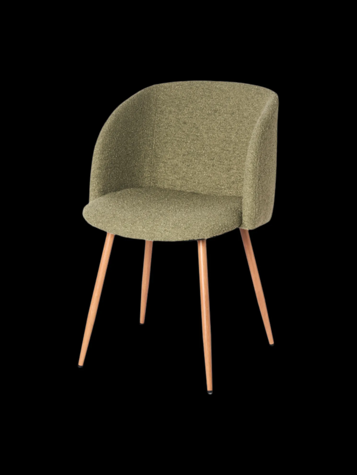 Stuhl Mit Bouclé-Stoff