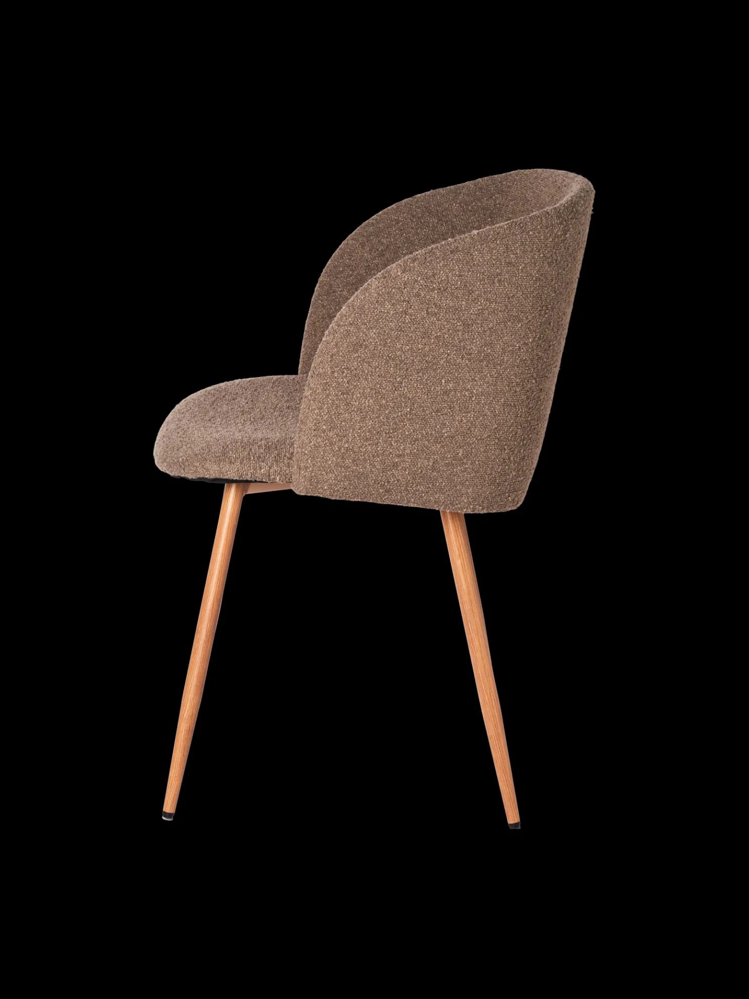 Stuhl Mit Bouclé-Stoff