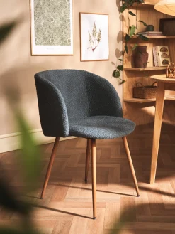 Stuhl Mit Bouclé-Stoff