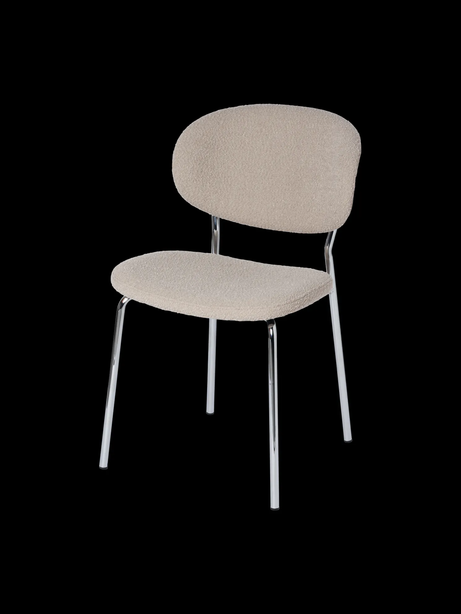 Stuhl Mit Bouclé-Stoff