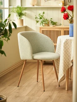 Stuhl Mit Bouclé-Stoff