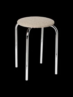 Stuhl Mit Bouclé-Stoff