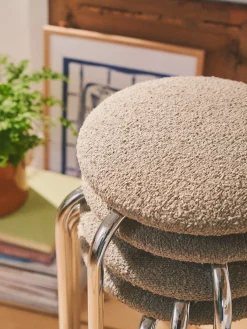 Stuhl Mit Bouclé-Stoff