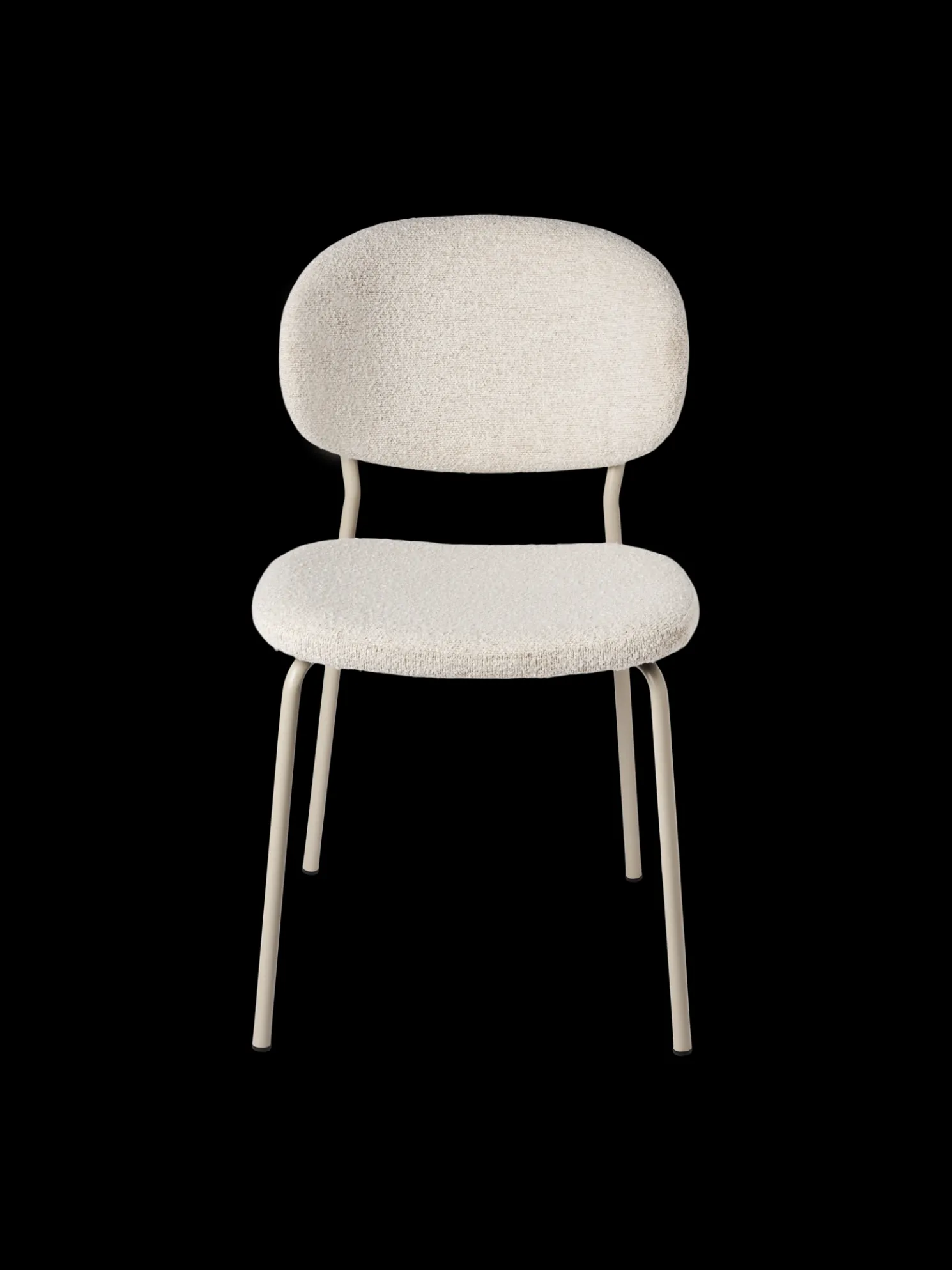 Stuhl Mit Bouclé-Stoff 2er-Pack