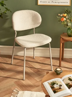 Stuhl Mit Bouclé-Stoff 2er-Pack