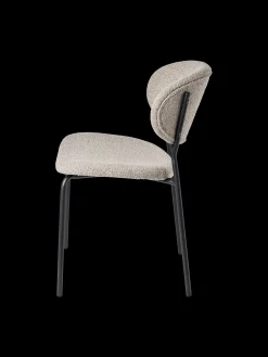 Stuhl Mit Bouclé-Stoff 2er-Pack