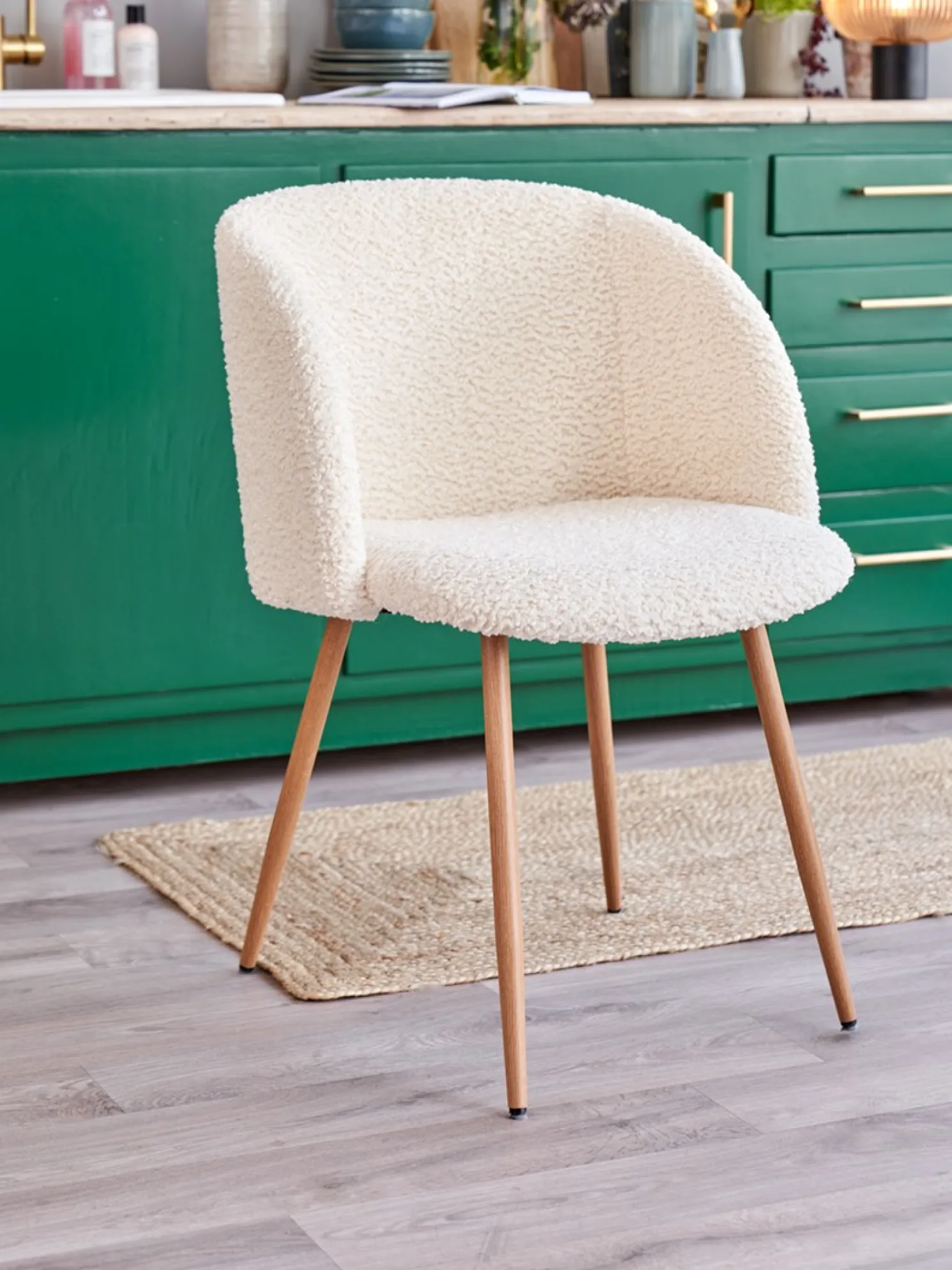 Stuhl Mit Teddystoff-Bezug