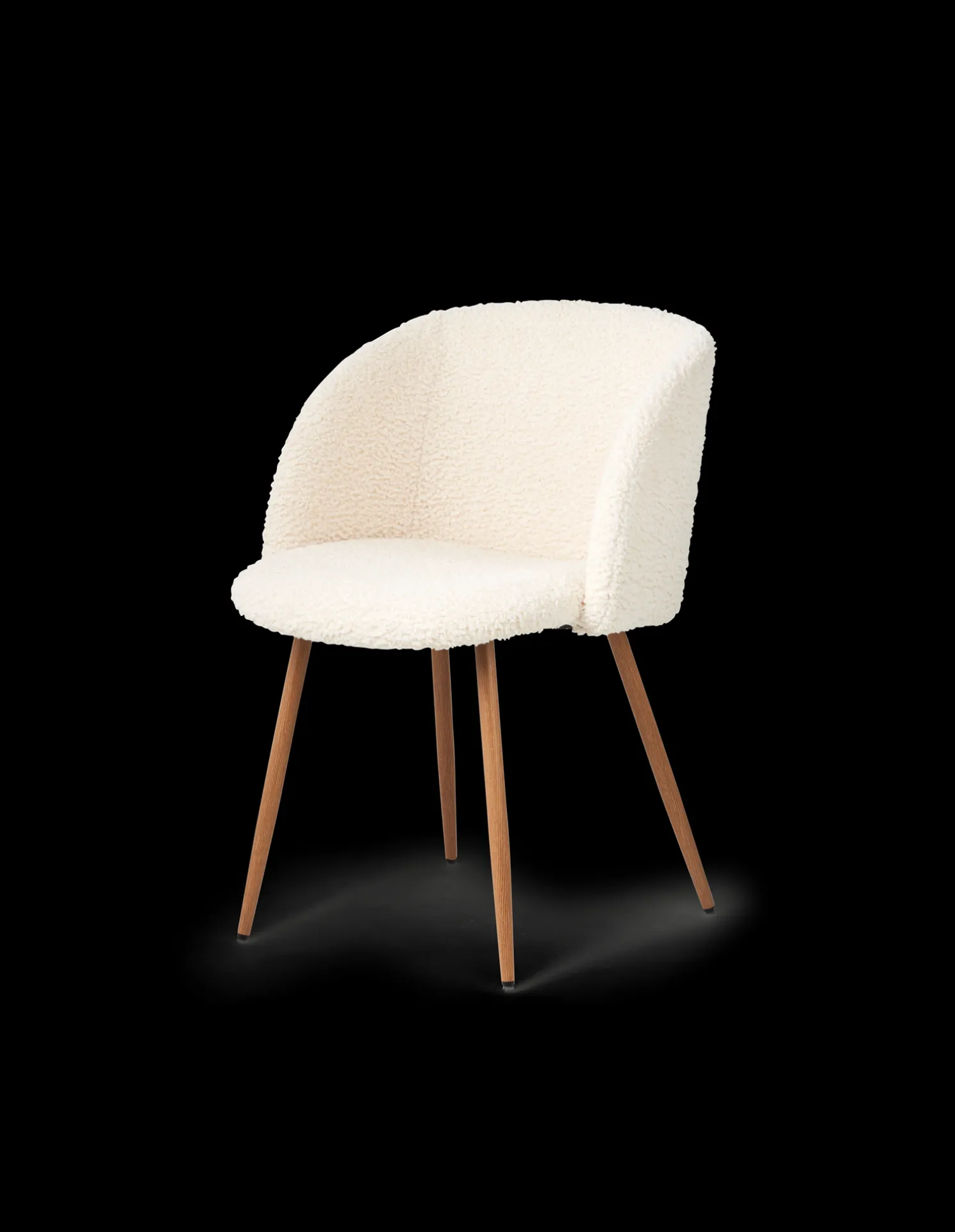 Stuhl Mit Teddystoff-Bezug