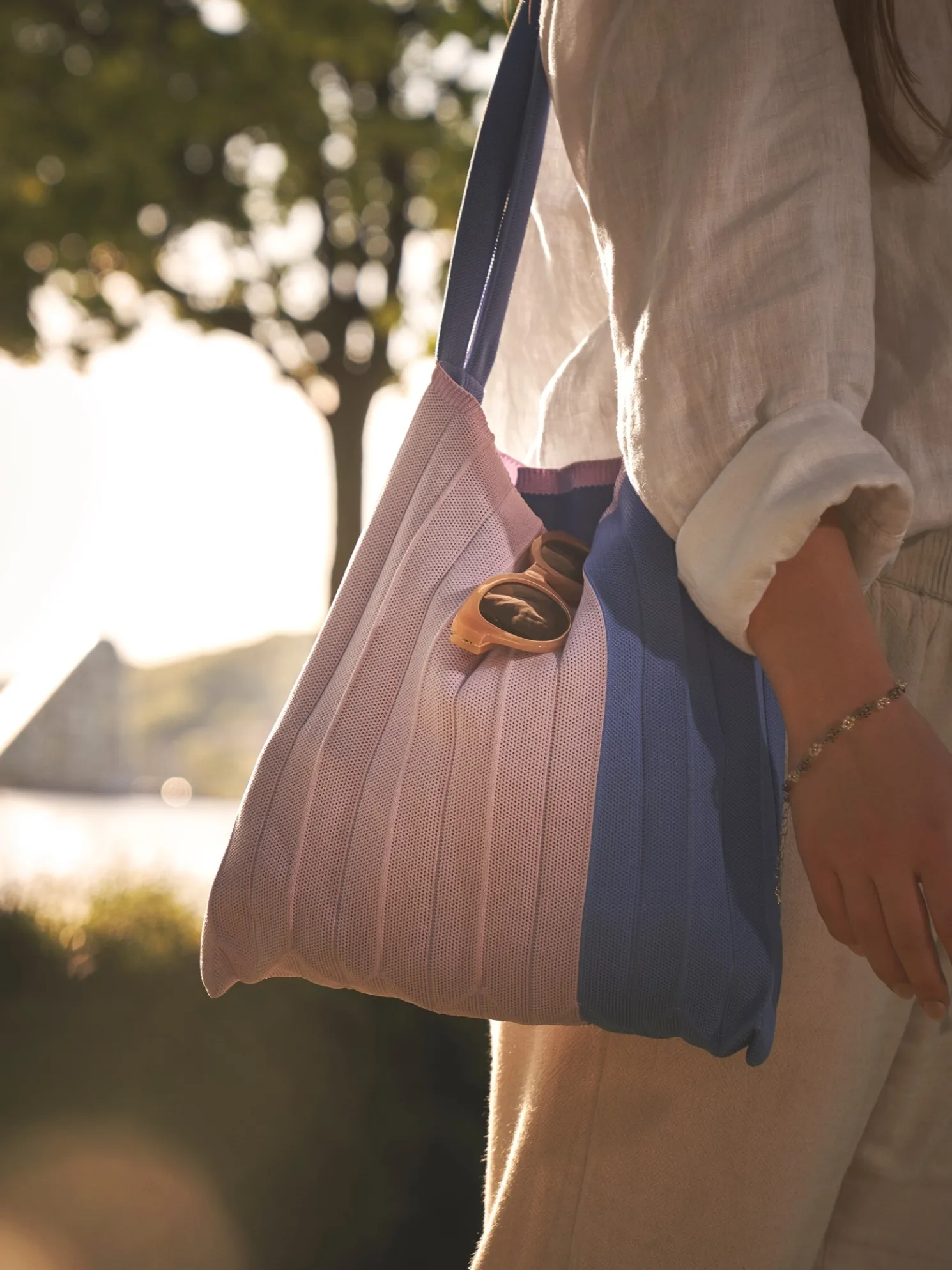 Tragetasche Mit Plissee