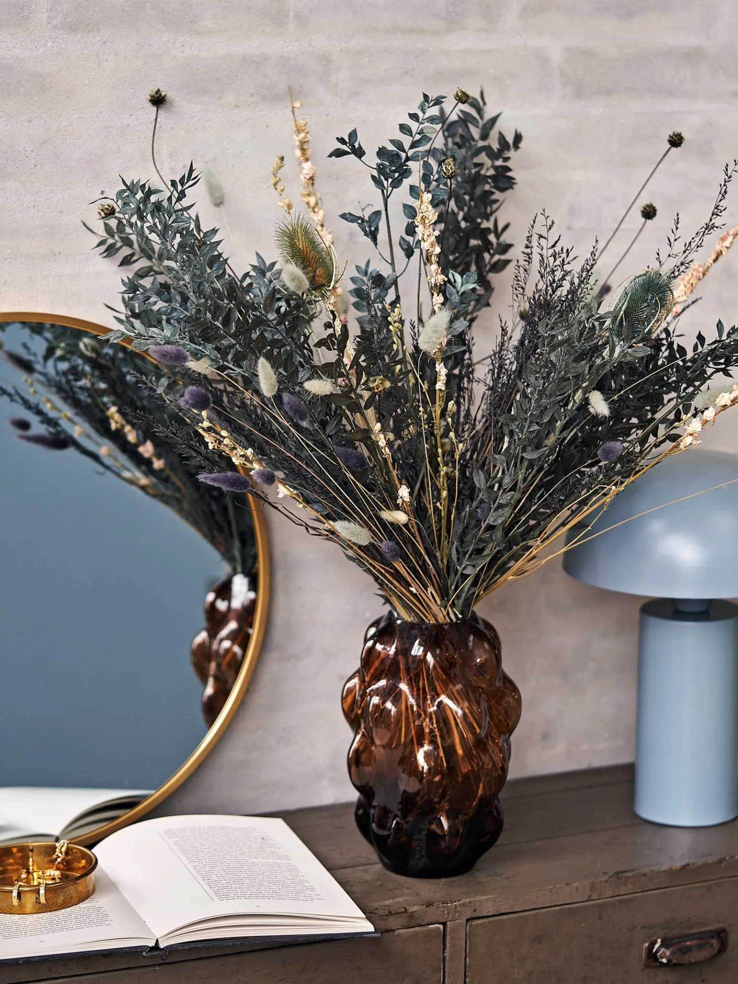 Trockenblumen Mystic Blue Medium