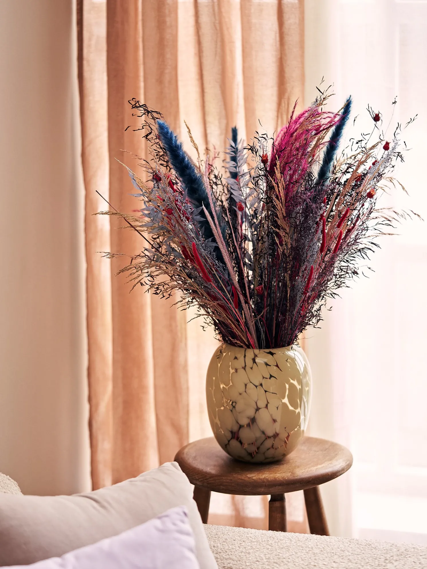 Trockenblumen Pink Medium