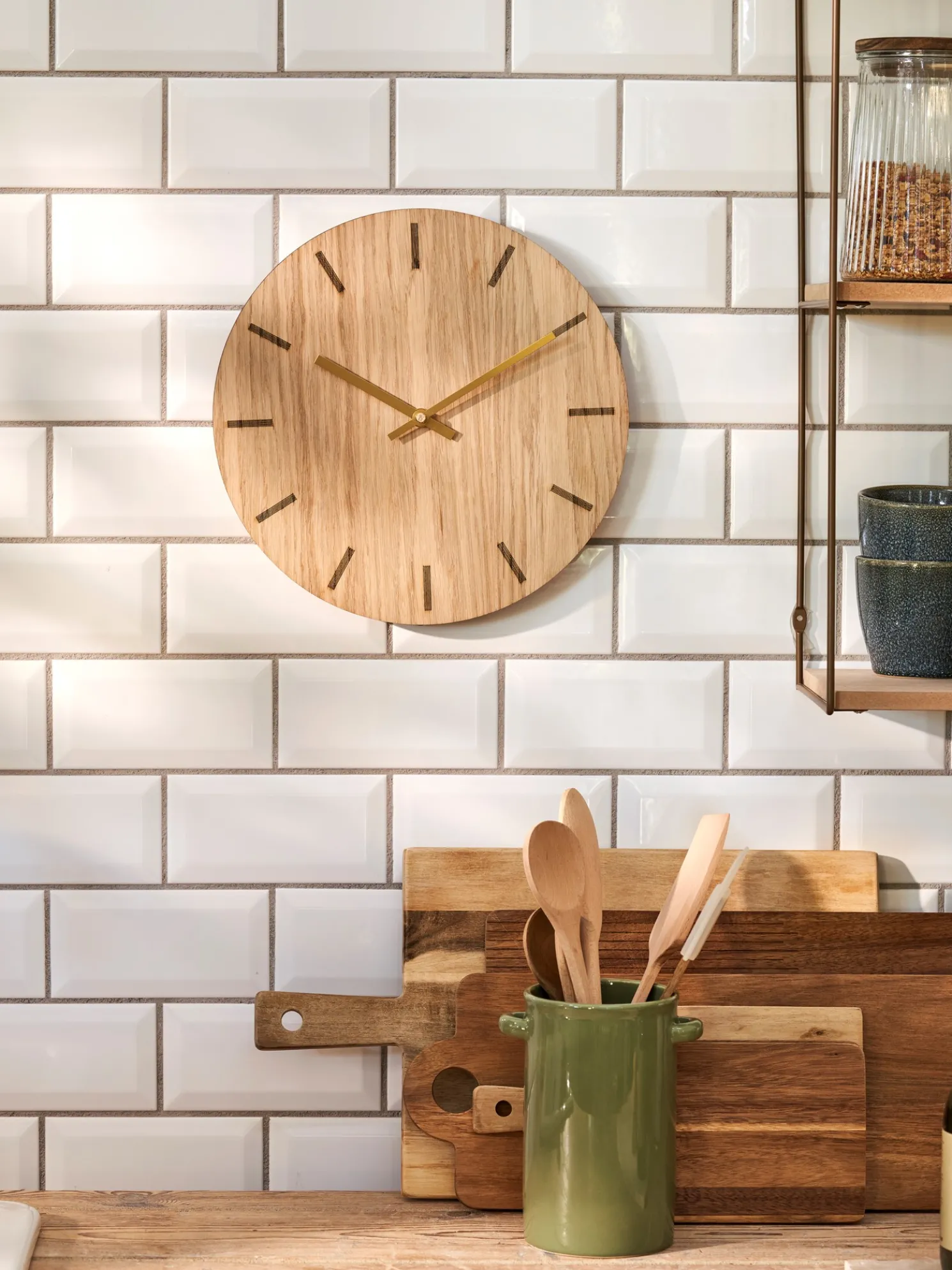 Wanduhr Light Oak Ø28